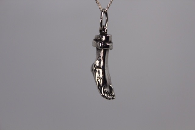 zilveren vierdaagse voet met blaar Nr 21