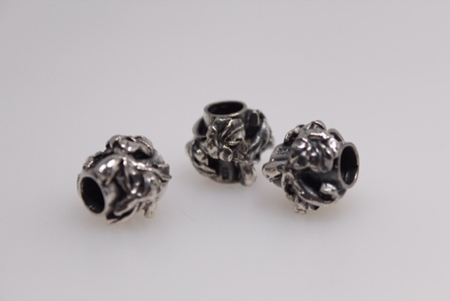 Zilveren gladiool bedel groot Nr 17