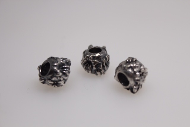 Zilveren gladiool bedel klein Nr 16