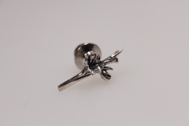 Zilveren gladiool opsteker Nr 13