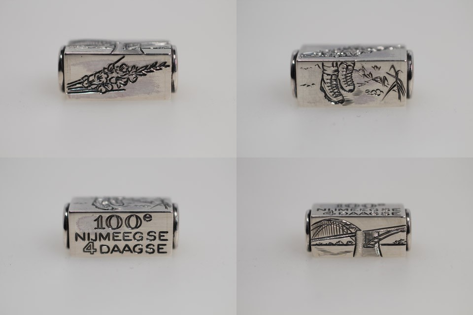 Zilveren 100 ste  vierdaagse bedel nr 4